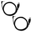 2pcs Type A 3.5mm/0.14in TRS to Male 5-Pin DIN MIDI Cable Adapter, 1.5m/59in Long TRS to Multi-Directional 5 Pin MIDI Jack Cable Cord for Keyboards Synths & DAWs (Black)