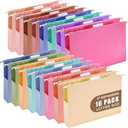 16 Pack Extra Capacity Plastic Hanging File Folders Letter Size Heavy Duty 2 Inch Expansion Reinforced Hang Folder with 1/5-cut Tabs Filing Cabinet Folders for Office Home (Multicolor)