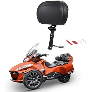 Adjustable Rider Driver Backrest for Can-am Spyder RT RT-S RT Limited 2010-2019, for Spyder Backrest Pad Mounting Kit with Storage Pouch,Black