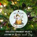 2 x Bourbon Christmas Ornament 2025 - Bourbon Gifts for Men, Dad, Grandpa, Whiskey Ornament, Unique Gift Ideas for Drinkers, Whiskey Lovers, Ceramic Wine Ornaments for Christmas Tree