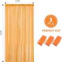 2 x 3 Pack 9.9 x 6.6 ft UV Neon Macaron Orange Tinsel Foil Fringe Curtains Glow UV Reactive Black Light Neon Party Favors Glow in The Dark Party Supplies for Birthday Halloween Backdrop Streamer