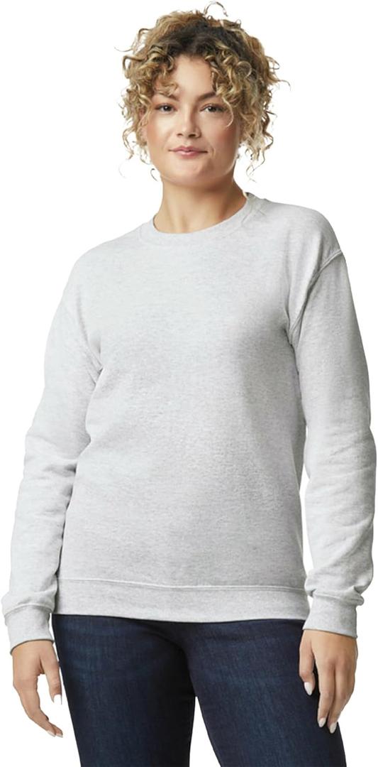 Gildan unisex-adult Fleece Crewneck Sweatshirt, Style G18000, Multipack (Large, Ash Grey)