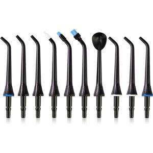 MySmile 10 Pcs Replacement Jet Tips Water Dental Flosser, Oral Irrigator Nozzle Set & Storage Case, Compatible MySmile Cordless Select LP211 and LP221 (Black)