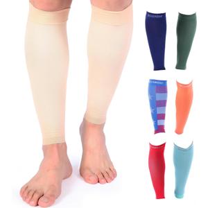 Doc Miller Compression Calf Sleeve for Men & Women  20-30mmHg Graduated Support for Running, Shin Splints, Calf Strain  Knee High, Small to 6XL Plus Size (Medium, Pale Skin)