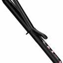 Long Barrel Curling Iron 1 1/4 inch, 1.25 Inch Curling Iron for Long Hair, Infused Argan Oil & Keratin, Lasting Styling, 11 Adjustable Temp, Include Clips & Silicone Pad (Black)