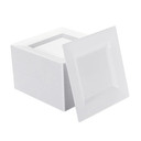 100 Pack White Plastic Square Dessert Plates, 6.5" Disposable Salad Plates Heavy Duty Plates for Party, Wedding, Christmas, Easter