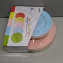 POSATE 60PCS Colorful Disposable Plastic Plates, Heavy Duty Plates for Wedding/Party, 30PCS Dinner Plates 10.25 and 30PCS Dessert/Salad Plates 7.5, Colorful Plates for Party Event