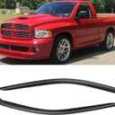 Window Rain Guards Visors for 2002-2008 Dodge Ram 1500, Out-Channel Window Vent Wind Deflectors Shades for 2003-2009 Ram 2500 3500 Standard Cab