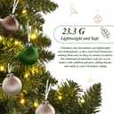 Christmas Tree Ornaments Velvet Ball - Xmas Tree Decorations Balls, Shatterproof Christmas Bulbs Decorations Set, Multicolor Green Brown Neutral, 80MM 3.15 Inch (15PCS)