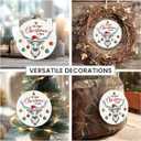 6 x Deer Christmas Ornament 2025 - Funny Gifts for Men, Women, Friends, Coworker, Double Sided Ceramic Deer Hunting Ornament as Gift for Nature Lover Woman, Animal Lover Gifts