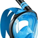 Greatever Snorkeling Gear for KidsIdeal Gifts of Kids Snorkel MaskFull Face Snorkel Mask Kids with Camera MountSafe Breathing for Enchanting Travel (Blue)