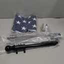 American Flag with Pole Kit - Includes 6ft Tangle Free Metal Flag Pole,4x6 Embroidered US Flag,Mount Holder Bracket,for Outside House,Front Porch,Outdoor,Black