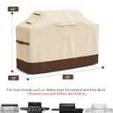 Vailge Grill Cover for Outdoor Grill, 58-inch Waterproof BBQ Cover,600D Heavy Duty Gas Grill Cover, UV & Dust & Rip & Fading Resistant,Suitable for Weber, Brinkmann, Char Broil Grills and More,Beige