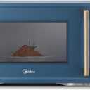 Midea Retro Countertop Microwave, 1.1 Cu. Ft, 1000W, 6 Presets, Navy Blue