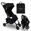 Colugo Compact Stroller+ Lightweight Travel Stroller 16lb, One-Hand Auto-Fold, Multi-Position Recline, for Infants and Toddlers Ages 6 Months to 4 Years, Rain Cover, Backpack and Cup Holder, Black