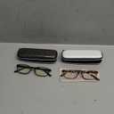 EYEURL Reading Glasses Womens Blue Light Blocking - 2 Pack Lightweight Computer Readers +0.75 Glare Blocking Ladies Eyeglass (Black+leopard)