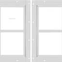 2 Pack Shed Window 12" W x 12" H, White Flush Mount Window with Tempered Glass for Playhouses, Sheds, Garage and Chicken Coops