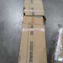 48x84 Inch Glass Sliding Barn Door Slab and 8ft Hardware Kit Included, 5 Frosted Glass, LVL Wood Panel Covered with Brown Water-Proof Scratch-Proof PVC Surface, Simple DIY Assembly