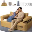 Portable Inflatable Sofa Couch with Built-In Pump, Multifunctional Durable Blow Up Couch for Camping, Backyard & Outdoor, Inflatable Camping Furniture Loveseat Couch for Home, Guests & Movie Night