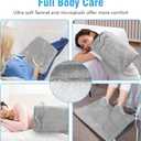 Electric Heated Foot Warmer Soft Flannel Foot Heater with 2h Auto Off & 3 Heat Levels Full Body Use Heating Pad for Feet, Abdomen, Cramps, Pain Relief Pocket Design 16" x 22" Grey