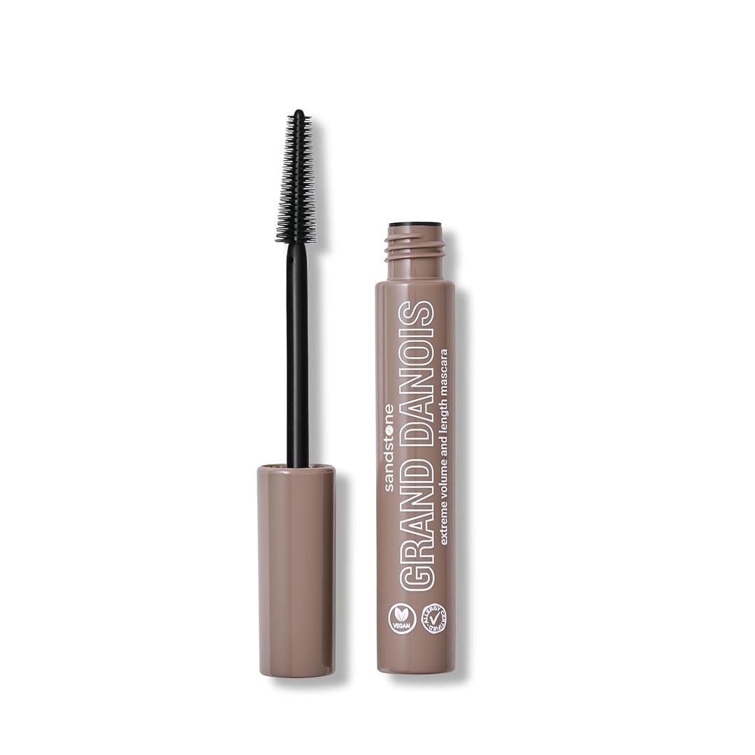 Sandstone Scandinavia Hypoallergenic Mascara for Sensitive Eyes  Brown  Smudge-Proof & Sweat-Resistant  Lengthening & Volumizing  Vegan, Fragrance-Free (0.3 Fl Oz (Pack of 1))