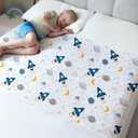 Hygge Sheets Potty Training Pee Pads for Kids, Toddlers - 100% Waterproof, Non Slip Bed Wetting Pad for Full Size Beds - Washable, Reusable Mattress & Sheet Protector - Space