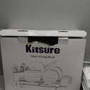 Kitsure Large Dish Drying Rack - Extendable Dish Rack, Multifunctional Dish Rack for Kitchen Counter, Anti-Rust Dish Drainers with Cutlery & Cup Holders 19.2"-26.7" L x 12.9" W, White (Standard)