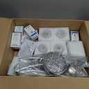 HiBay Ceiling Track Lighting 6-Light, Adjustable Modern LED Spot Light Fixtures with Glass Shade, Directional Spotlight for Kitchen Living Room Bedroom Hallway, Incl. 6X 4W E12 Bulbs