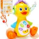 Tsomtto Baby Musical Light Up Duck Toy, Baby Toys 0-3-6-9-12 Months Dancing Crawling Tummy Time Toys, Newborn Infant Learning Toy Gifts for 0 3 4 5 6 7 8 Month Old Baby Boys Girls