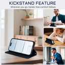 2 x Rssviss for iPhone Air Wallet Case, Flip Folio Case Compatible with Magsafe, RFID Blocking Card Holder Kickstand, Shockproof iPhone Cover Men Women for iPhone Air 6.5" Dark Blue