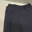 PLEPAN Men's Stretch Dress Pants Slim Fit Casual Suit Pants Expandable Waist Golf Pants (Large, Black)