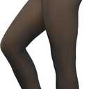 Fleece Lined Tights Women Pantyhose Leggings Sheer Warm Thermal Thick Fake Translucent Tights for Winter (X-Large)