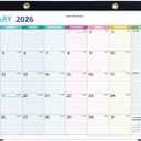 2026 Desk Calendar Large Desk Calendar 2026, 22'' x 17'', Jan 2026 Dec 2026, 2026 Desk/Wall Calendar with Desk Pad, To-do Lists, Ruled Blocks, Corner Protectors, Lay Flat Not Rolled
