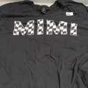 Checkered Race car Mimi White Black Checkerboard Women Flag T-Shirt, XL