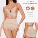 GYDEK Tummy Control Shapewear Panties for Women-High Waisted Body Shaper Underwear Seamless Shapewear Panty Girdle (Beige, S)