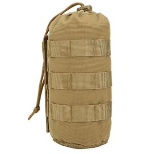 Water Bottle Holder, Soft Lightweight Water Bottle Pouch Multi‑Function for Camping(Mud Color)