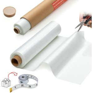 Silicone Baking Mat Roll -16IN x 10FT Non Stick Heat Resistant Food Grade Baking Mats, No Slip Reusable Freeze Dryer Mat,Pastry Mat,Countertop Protector Mat, Washable Oil-Proof Refrigerator Liners (White)