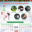 12 Pack Christmas Solar Pathway Lights Outdoor Decorations, 10 Modes Christmas Tree Candy Stake Lights with 156 Colorful LEDs, 29.5 FT Waterproof Solar Xmas Decor for Walkway Yard Lawn Porch Holiday (Multicolor)