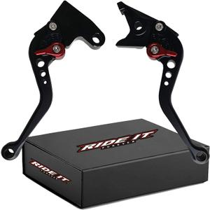 RIDE IT FOREVER Short Brake Clutch Levers for 675 Street Triple 08-16(not for R Model), Speed Triple 04-07, Tiger 800/XC(11-18), Thruxton 04-15, Bonneville 06-19, Daytona 955i, Rocket (Black)