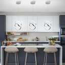 6000K Modern Pendant Light Fixtures, LED Pendant Lights Kitchen Island Lighting Adjustable Height Chrome Hanging Lights for Dining Room Kitchen Bedroom, 1Pack