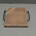 POHS Himalayan Pink Salt Block (Small 8x8x1.5) For Grilling, Searing, Cooking, BBQ, Himalayan Salt stone with Premium Quality Black Metal Holder & Recipe booklet
