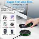 Samsung Wireless Charger Fast Charging Pad for Samsung Galaxy S25 Ultra/S25 Plus/S24 FE/S24Ultra/S23/S22/S21/S20,15W Android Phone Wireless Charging Station with Adapter for Google Pixel 9a 9 Pro XL 8 (BLACK)