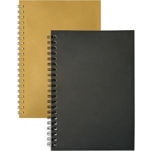 4 x Spiral Notebook, 2 Pack B6 Soft Cover Journals Notebook for School Student and Office Supplies, Blank Sketch Book, 50 Sheets/100 Pages, 100 GSM, 7.48 x 5.2 Inch, Black and Brown