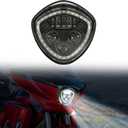 LED Headlights with Halo Ring DRL for Victory 05-18, Black Headlamp Front Lights for Polaris Victory Cross Roads Country Hammer Kingpin Vegas Boardwalk Jackpot 2005-2018 Accessories