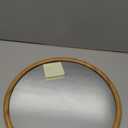 sawsile Round Wood Mirror 24" Natural Circle Wooden Nursery Farmhouse Rustic Decorative Large Wall Mirror for Bathroom,Living Room, Fireplace,Hallway