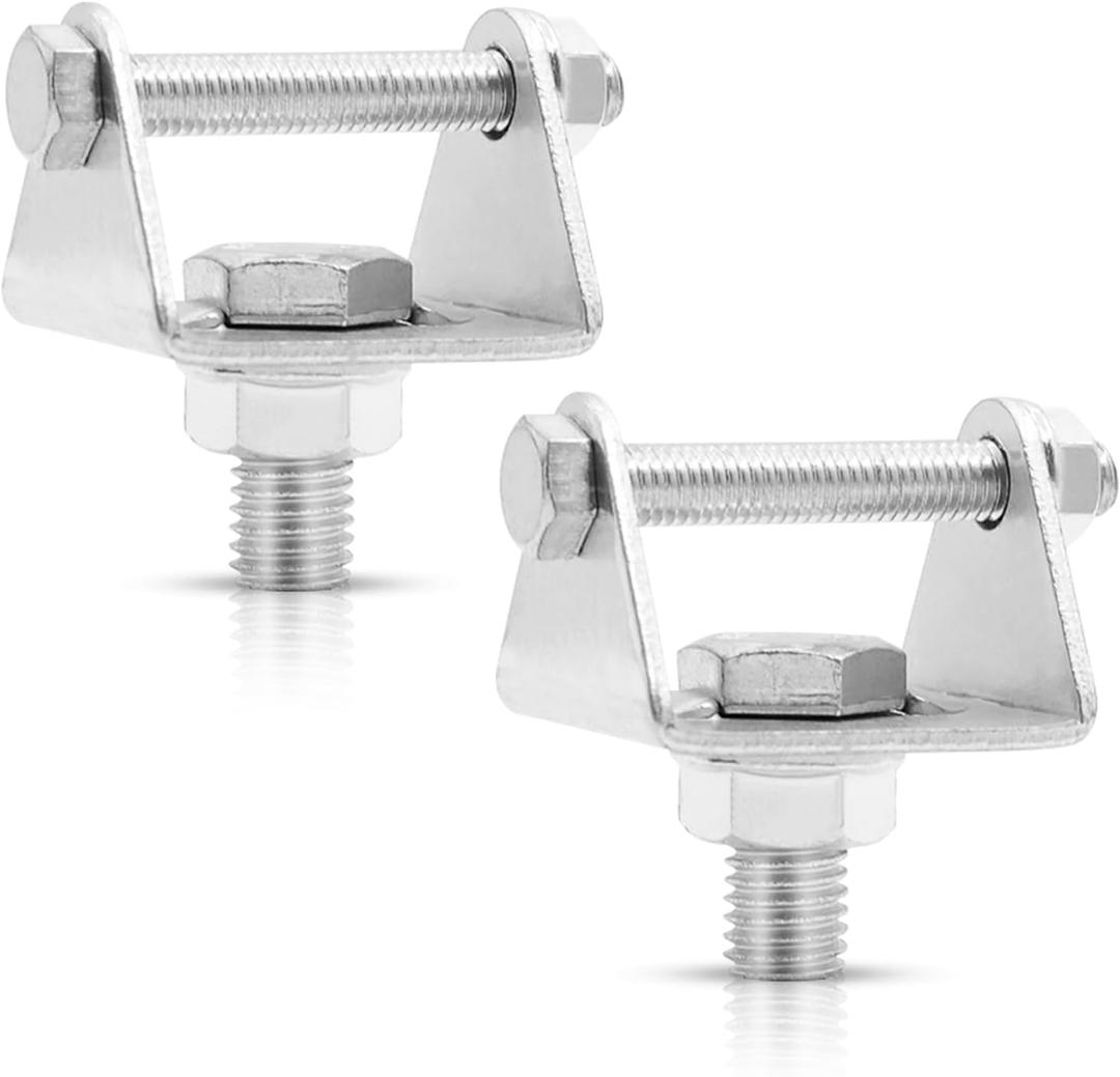 jose2015 2pcs Mounting Brackets 40MM Widened Version Motorcycle Fog Light Bracket for Off-Road Motorcycle Motorbike Bike Scooter Silver