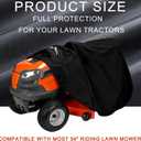 Himal Outdoors Riding Lawn Mower Cover waterproof Heavy Duty 420D, Universal Fit for Tractor Decks up to 54", Windproof Buckles & Velcro Design, Turn Mower Cover for Outdoor Storage