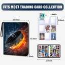 Hockey Card Binder, 9-Pocket Cards Holder,Trading Card Binder Fits 900 Cards With 50 Removable Double Sided Sleeves, Cards Album Case for Sports Game Trading Cards Display Storage Collection