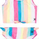 Hurley Girls' Tankini 2-piece Swimsuit (Large, White/Multi Stripe)