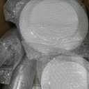 BESTVIP 875 Piece Silver Plastic Dinnerware Set for 125 Guests
